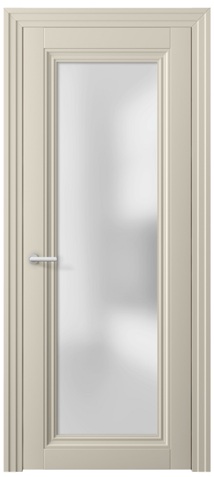 Межкомнатная дверь Centro 2502 ПЭТ светло-бежевый Сатинированное стекло Цена 49350 ₽ | Volhovec