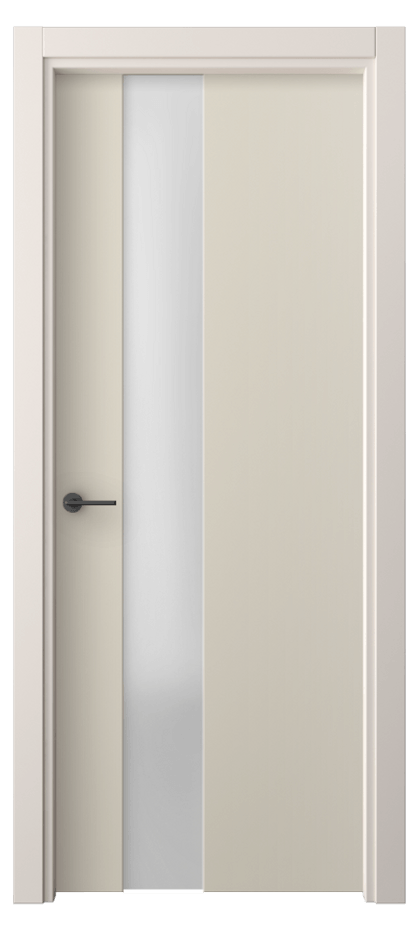 Межкомнатная дверь Фридом 4224 ПЭТ светло-бежевый Сатинированное стекло Цена 36410 ₽ | Volhovec