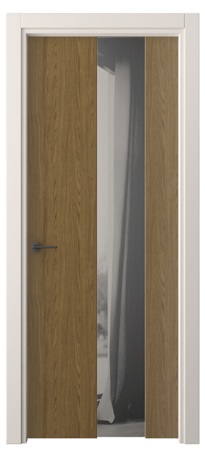 Межкомнатная дверь Freedom 4226 Торфяной дуб Двустороннее серое зеркало, триплекс, 8 мм  Цена 42310 ₽ | Volhovec