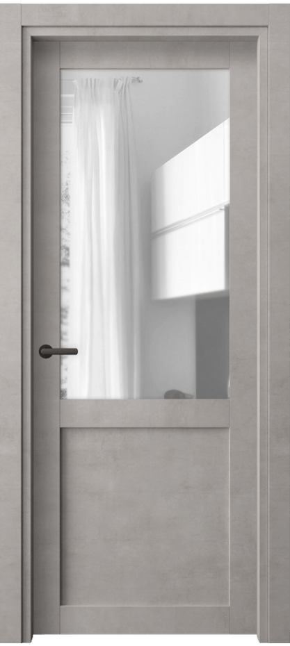 Межкомнатная дверь Нео 2122 Леон серебро Прозрачное стекло, триплекс Цена 40020 ₽ | Volhovec