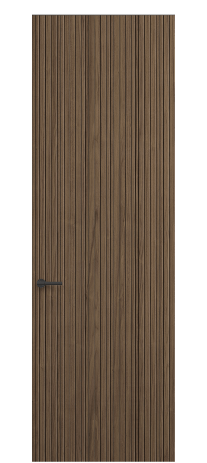 Дверь межкомнатная Select АКП 0021 Орех медный матовый рифт  Скрытый короб Черный Цена 109080 ₽ Наличники уже входят в базовый комплект. Фабрика дверей Волховец 8 (800) 551 43 19 Межкомнатная дверь Select АКП 0021 Орех медный матовый рифт  Цена 109080 ₽ | Volhovec