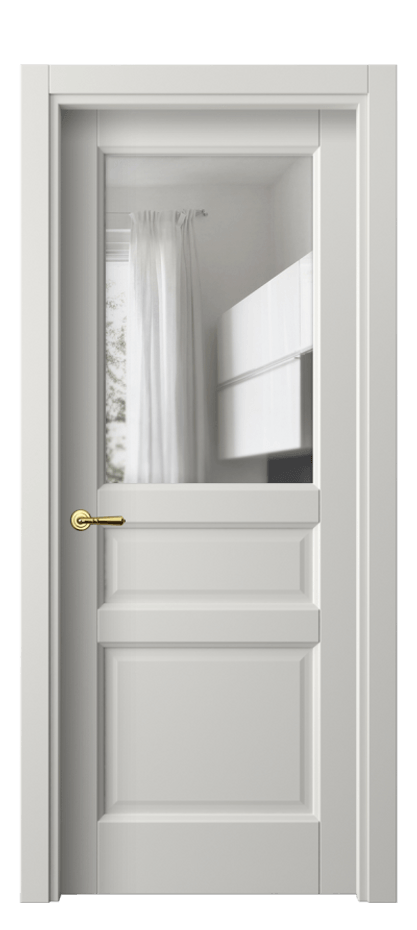 Межкомнатная дверь Galant 1432 Матовый серый Прозрачное стекло Цена 55020 ₽ | Volhovec