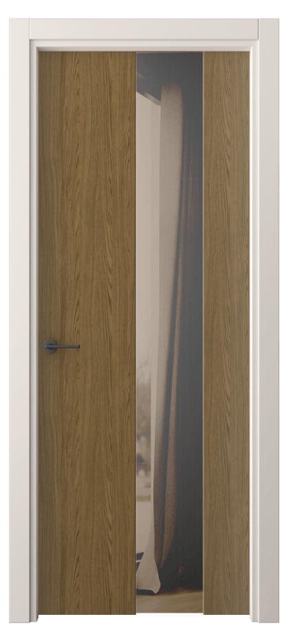 Межкомнатная дверь Freedom 4226 Торфяной дуб Двустороннее бронзовое зеркало, триплекс, 8 мм Цена 42310 ₽ | Volhovec