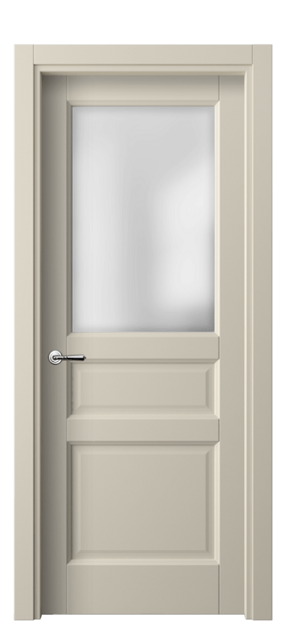 Межкомнатная дверь Галант 1432 ПЭТ светло-бежевый Сатинированное стекло Цена 32180 ₽ | Volhovec