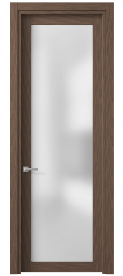 Межкомнатная дверь Planum 2102 Дуб кофейный матовый Сатинированное стекло Цена 75490 ₽ | Volhovec