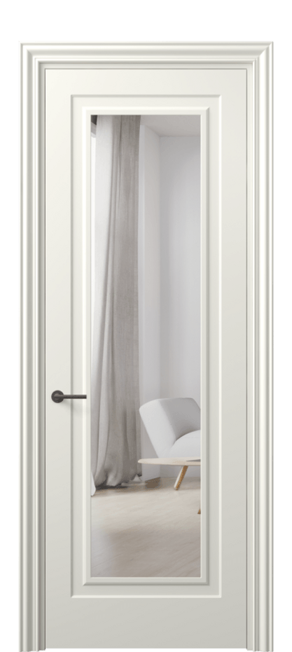 Межкомнатная дверь Mascot 8403 Матовый жемчужный Двустороннее зеркало, триплекс Цена 81580 ₽ | Volhovec