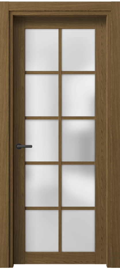 Межкомнатная дверь Нео 2106 Торфяной дуб Сатинированное стекло Цена 36761 ₽ | Volhovec