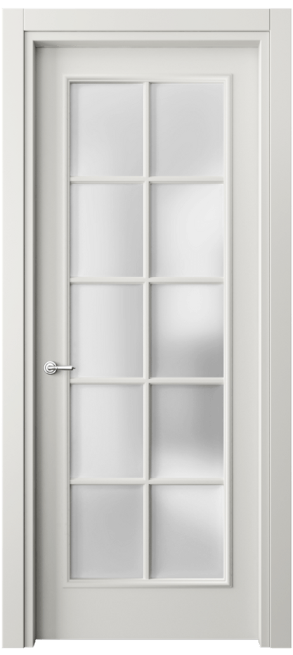 Межкомнатная дверь Париж 8102 Матовый серый Сатинированное стекло Цена 84700 ₽| Volhovec