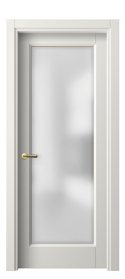 Межкомнатная дверь Галант 1402 ПЭТ белоснежный Сатинированное стекло Цена 32180 ₽ | Volhovec