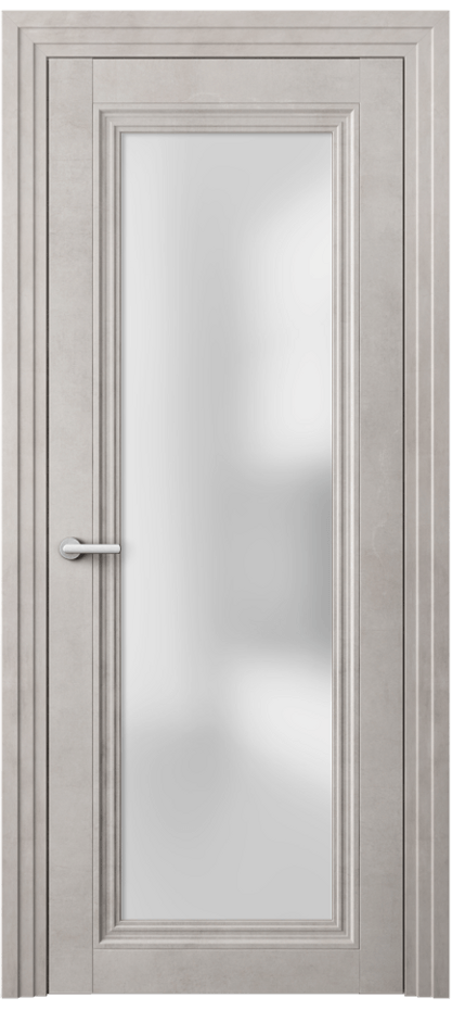 Межкомнатная дверь Центро 2502 Леон серебро Сатинированное стекло Цена 62350 ₽ | Volhovec