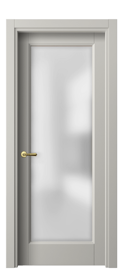Межкомнатная дверь Galant 1402 Матовый тёплый серый Сатинированное стекло Цена 55020 ₽ | Volhovec