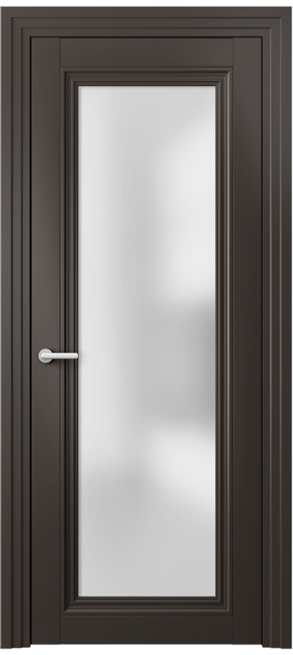 Межкомнатная дверь Центро 2502 Матовый антрацит Сатинированное стекло Цена 82060 ₽ | Volhovec