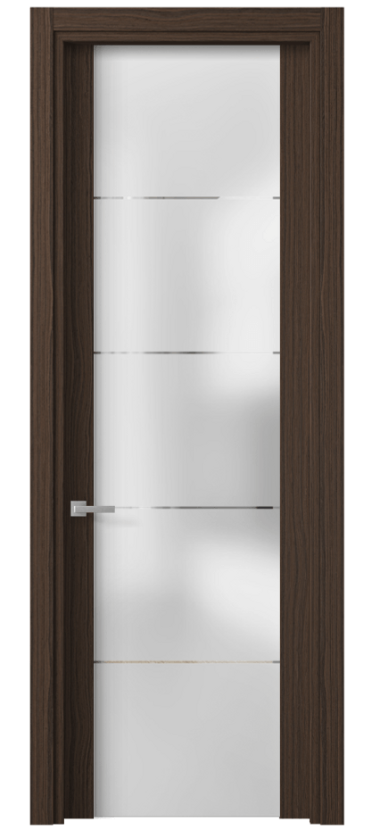 Межкомнатная дверь Планум 4114 Экзотик трюфельный матовый Сатинированное стекло с гравировкой «КВАДРО», триплекс Цена 84370 ₽ | Volhovec