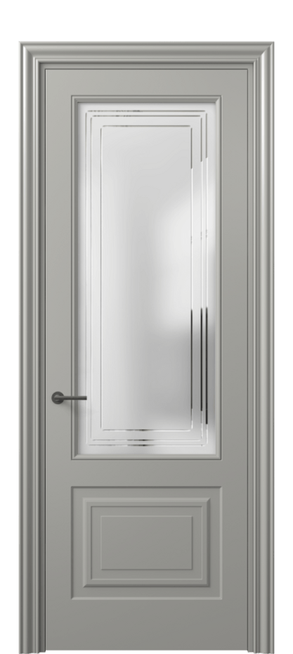 Дверь межкомнатная Mascot 8452 Матовый нейтральный серый Сатинированное стекло с гравировкой "Грани", триплекс, 7 мм Фигурный наличник МНСР Цена 77599 ₽ Наличники уже входят в базовый комплект. Фабрика дверей Волховец 8 (800) 551 43 19 Межкомнатная дверь Mascot 8452 Матовый нейтральный серый Сатинированное стекло с гравировкой "Грани", триплекс, 7 мм Цена 77599 ₽ | Volhovec