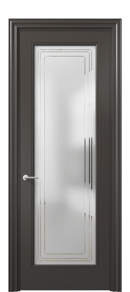 Дверь межкомнатная Mascot 8400 Матовый антрацит Сатинированное стекло с гравировкой "Грани", триплекс, 7 мм Фигурный наличник МАН Цена 81480 ₽ Наличники уже входят в базовый комплект. Фабрика дверей Волховец 8 (800) 551 43 19 Межкомнатная дверь Mascot 8400 Матовый антрацит Сатинированное стекло с гравировкой "Грани", триплекс, 7 мм Цена 81480 ₽ | Volhovec