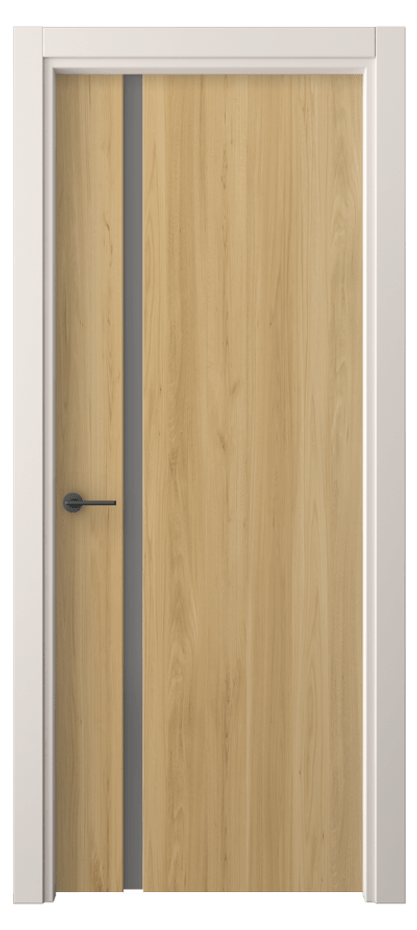 Межкомнатная дверь Фридом 4222 Солнечный вяз Сатинированное серое стекло, триплекс Цена 38430 ₽ | Volhovec