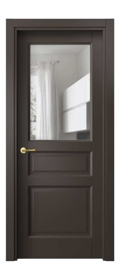 Межкомнатная дверь Galant 1432 Матовый антрацит Прозрачное стекло Цена 55020 ₽ | Volhovec