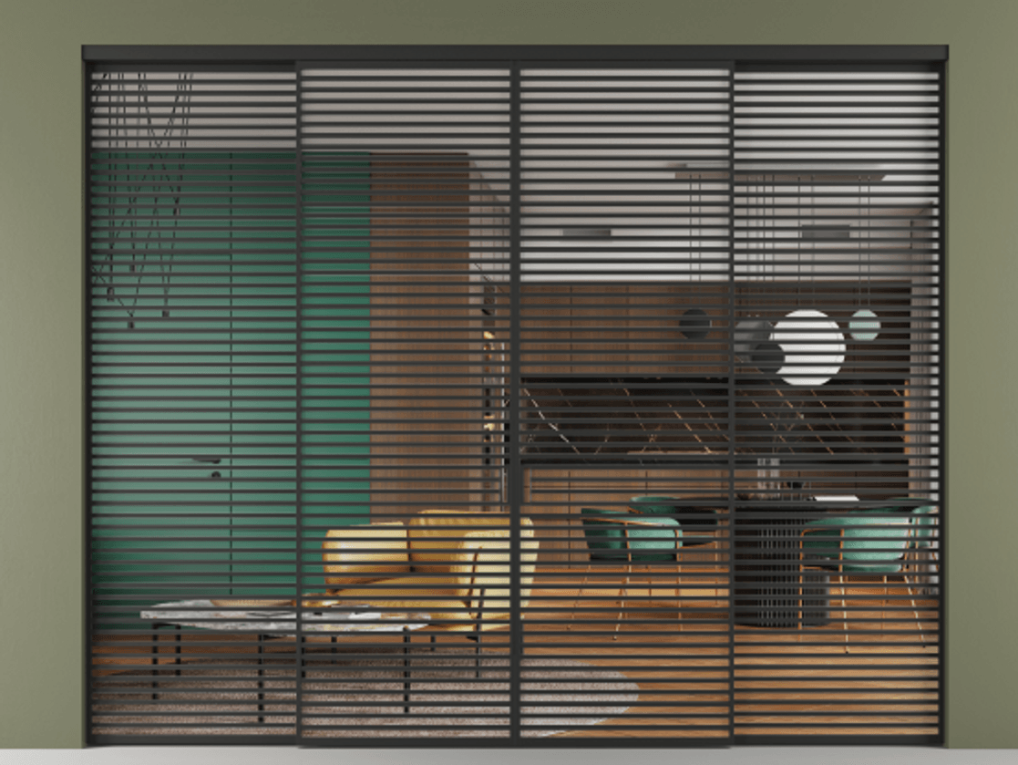 Перегородка Formato внутри проёма четырёхстворчатая #VENDORCODE# #FURNISH# #GLASS# Цена #PRICE# #CURRENCY#  | Volhovec