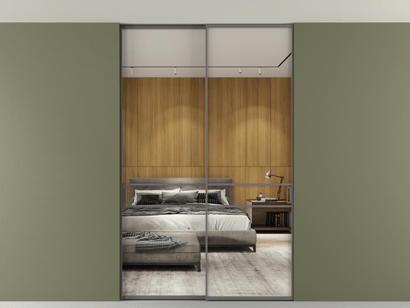 Алюминевая перегородка АЛПР 040.02_АКЛС_Зеркало триплекс_new. Цвет Алюминий классический серый. Материал Алюминий в эмали. Коллекция Перегородка Formato внутри проёма двустворчатая со скрытым креплением в потолок. Фото. Алюминевая перегородка АЛПР 040.02_АКЛС_Зеркало триплекс_new. Цвет Алюминий классический серый. Материал Алюминий в эмали. Коллекция Перегородка Formato внутри проёма двустворчатая со скрытым креплением в потолок. Картинка.