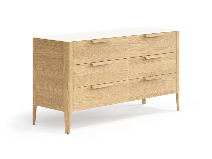 Мебель Комод Piega 6 ящиков. Цвет Дуб соломенный матовый. Материал Массив дуба матовый. Коллекция Комод Piega 6 ящиков. Картинка.