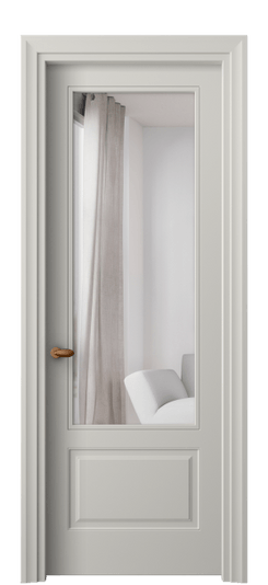 Дверь межкомнатная 8542 МТСР ЗЕР. Цвет Матовый тёплый серый. Материал Гладкая эмаль. Коллекция Esse. Картинка.