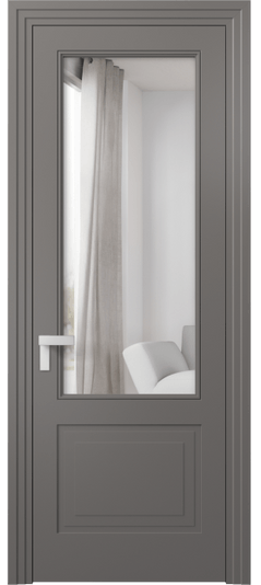 Межкомнатная дверь 8352 МКЛС Двустороннее зеркало. Цвет Матовый классический серый. Материал Гладкая эмаль. Коллекция Rocca. Фото. Дверь межкомнатная 8352 МКЛС Двустороннее зеркало. Цвет Матовый классический серый. Материал Гладкая эмаль. Коллекция Rocca. Картинка.