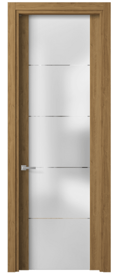 Дверь межкомнатная 4114 ГОР ГРА. Цвет Грецкий орех. Материал Ламинатин. Коллекция Planum. Картинка.