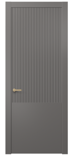 Дверь межкомнатная 8646 МКЛС . Цвет Матовый классический серый. Материал Гладкая эмаль. Коллекция Alba. Картинка.