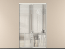 Перегородка Mosaic внутри проёма 2 створки