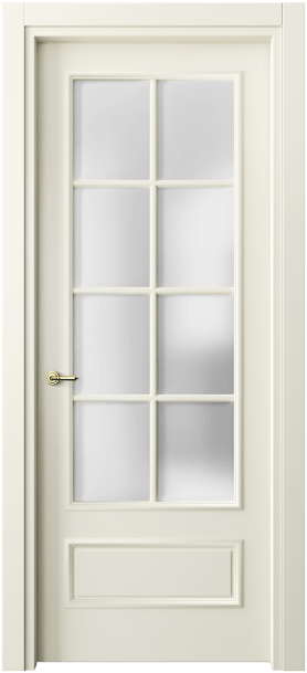 Дверь межкомнатная 8112 ММБ САТ. Цвет Матовый молочно-белый. Материал Гладкая эмаль. Коллекция Paris. Картинка.